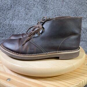 Clarks Bushacre 2 Desert Chukka Boots Mens Size 9.5 Brown Leather Lace Up Shoe